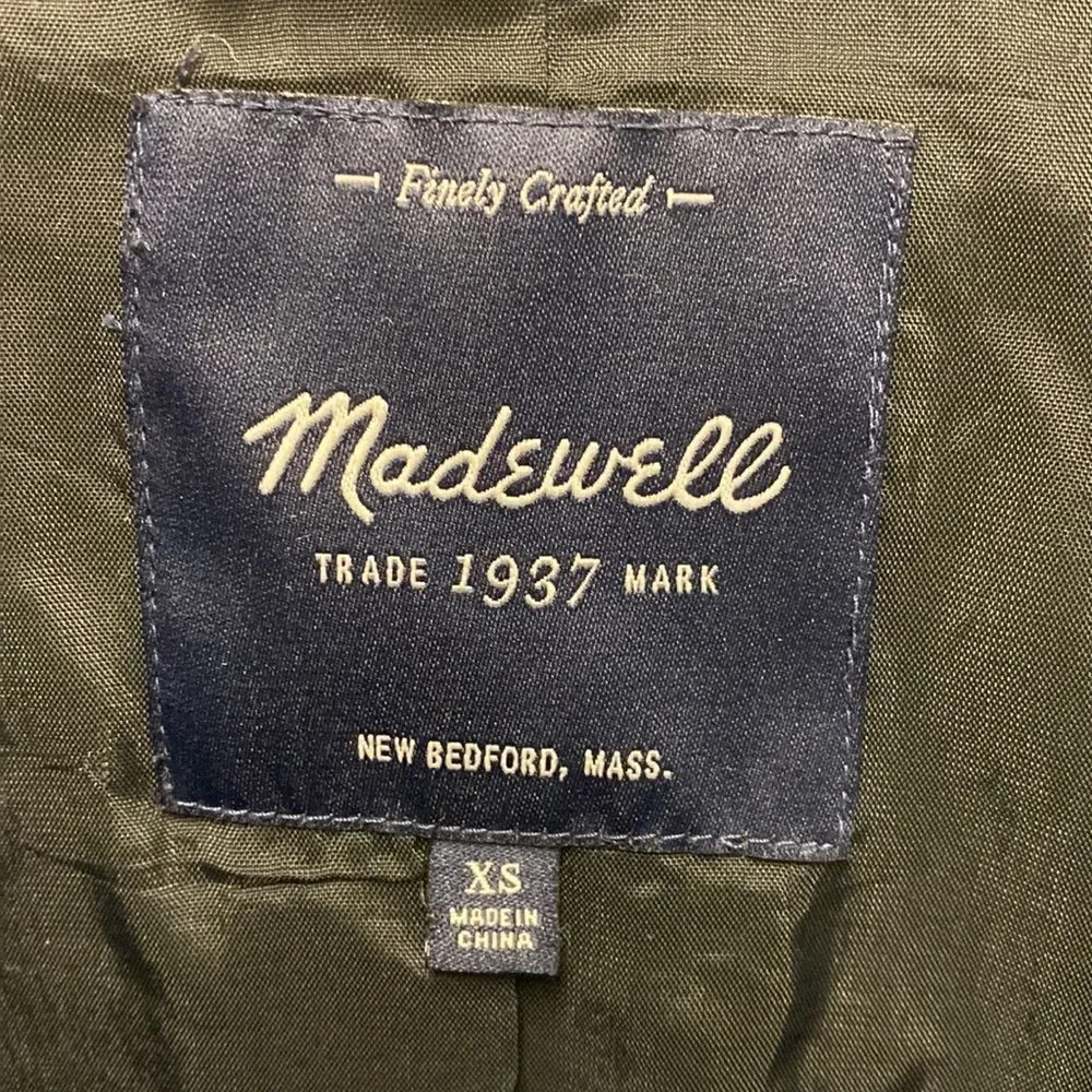 Madewell Zip Up Puffy Coat XS